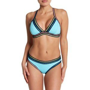 La Blanca Swimwear Threading Along Triangle Bikini Top